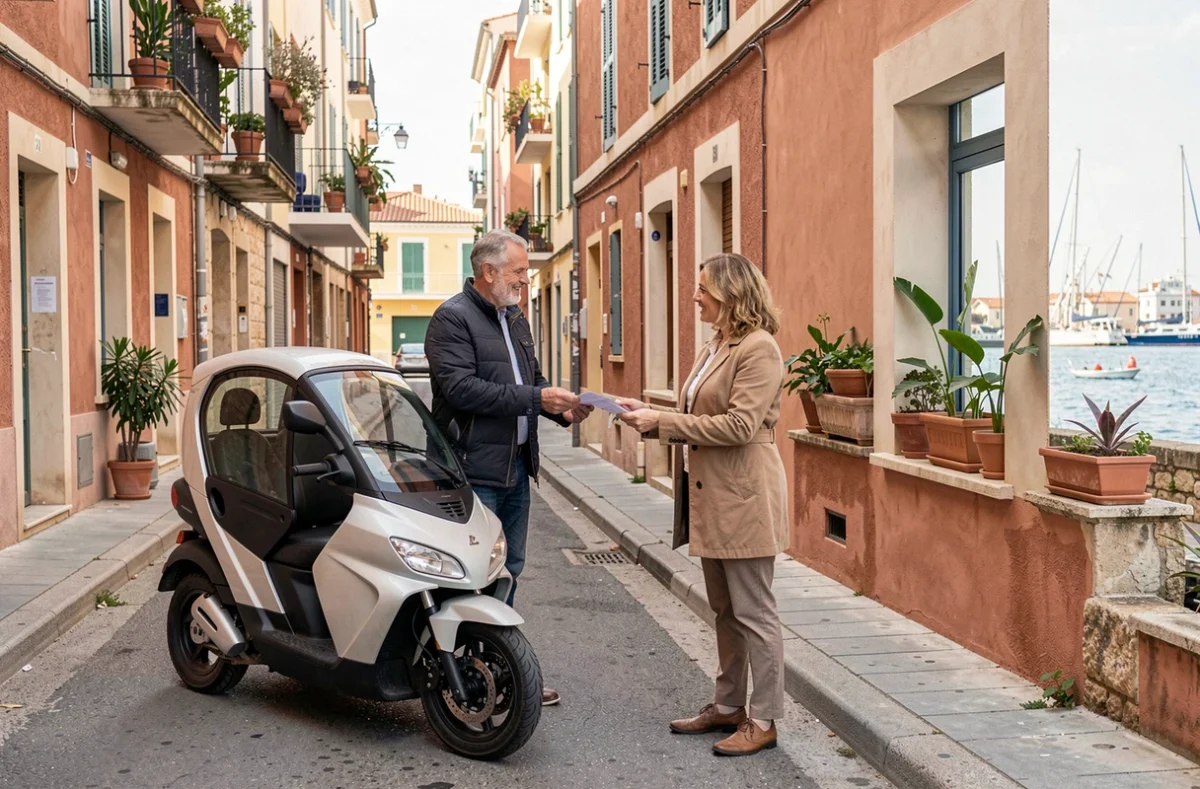 Transaction entre particuliers pour l'achat d'une voiture sans permis à Marseille