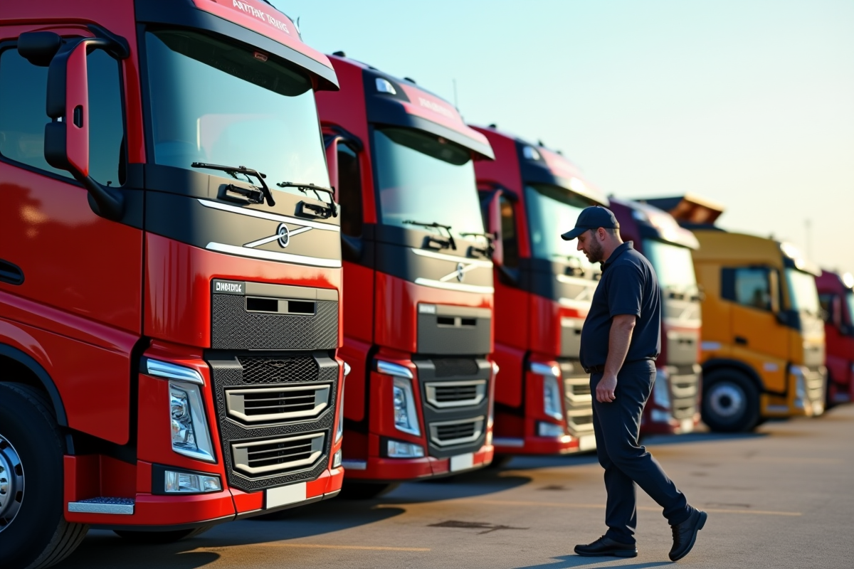 Ligne de camions bennes d