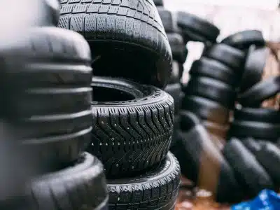 piles of car tires