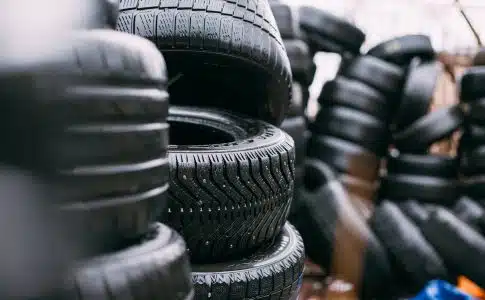 piles of car tires